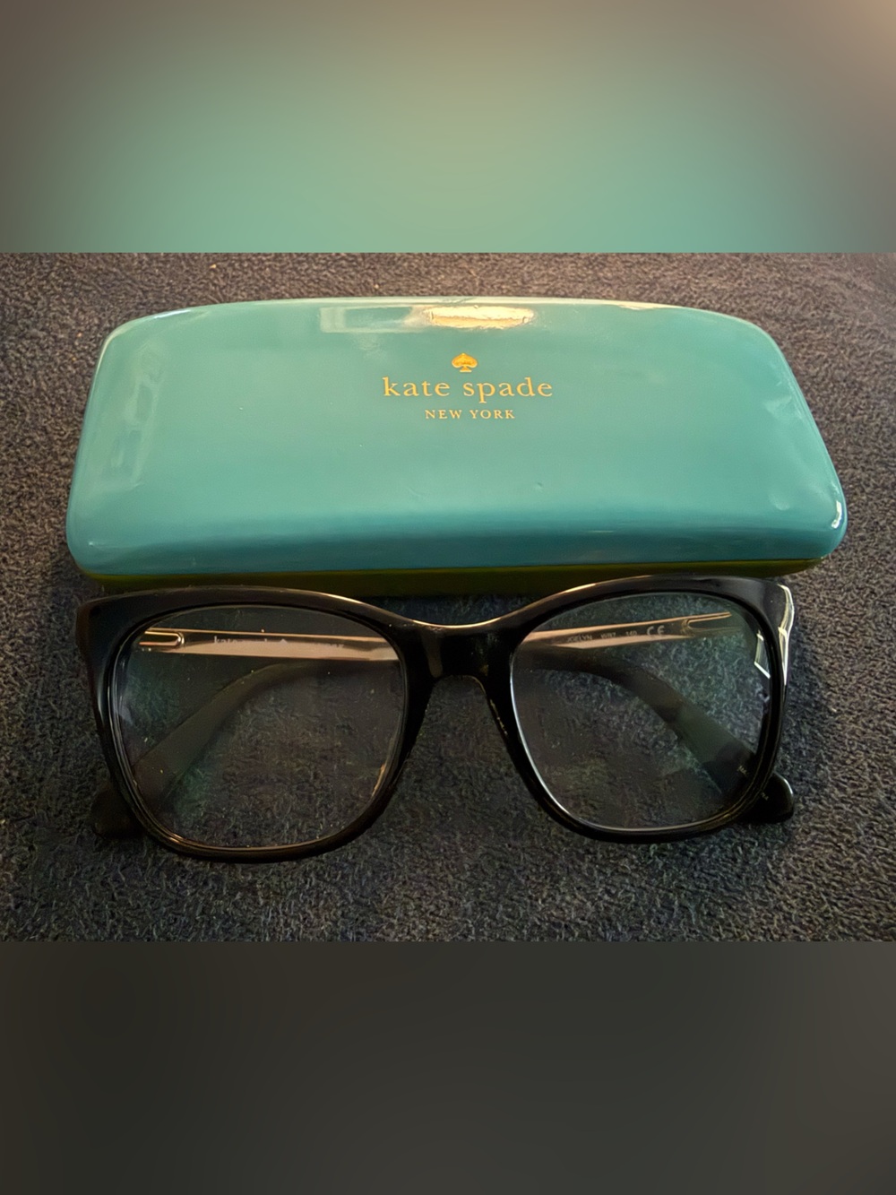kate spade Black Frames with gold